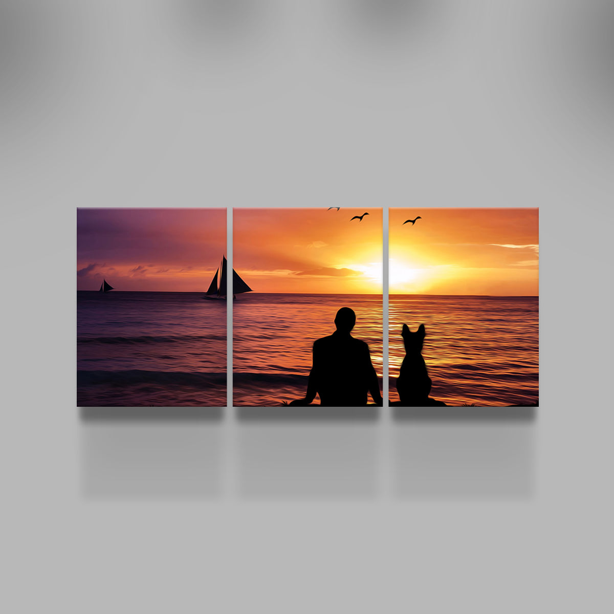 Stunning Friendship Sunset Wall Art by George Sorin