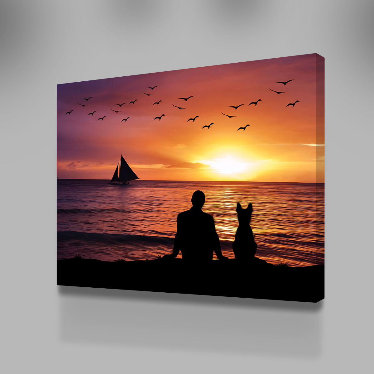 Stunning Friendship Sunset Wall Art by George Sorin