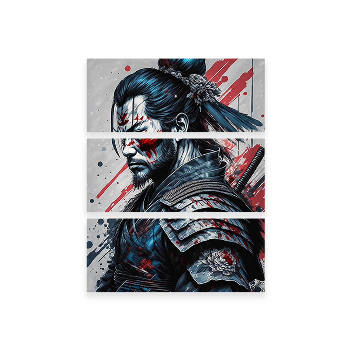 Authentic Japanese Samurai Warrior Portrait Wall Art for Stunning Home Decor