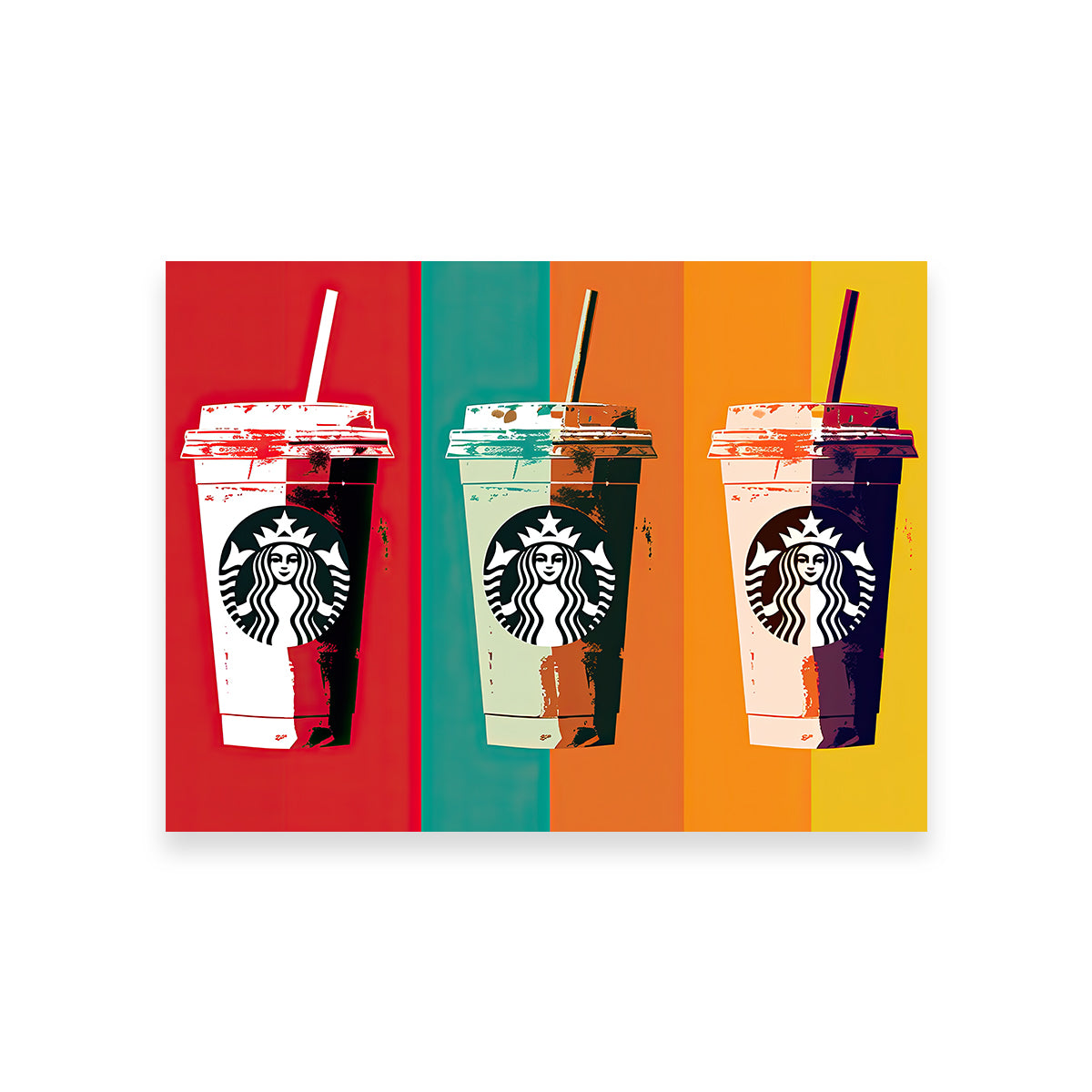Stunning Starbucks Warhol Inspired Wall Art by Ralph & Laura Design