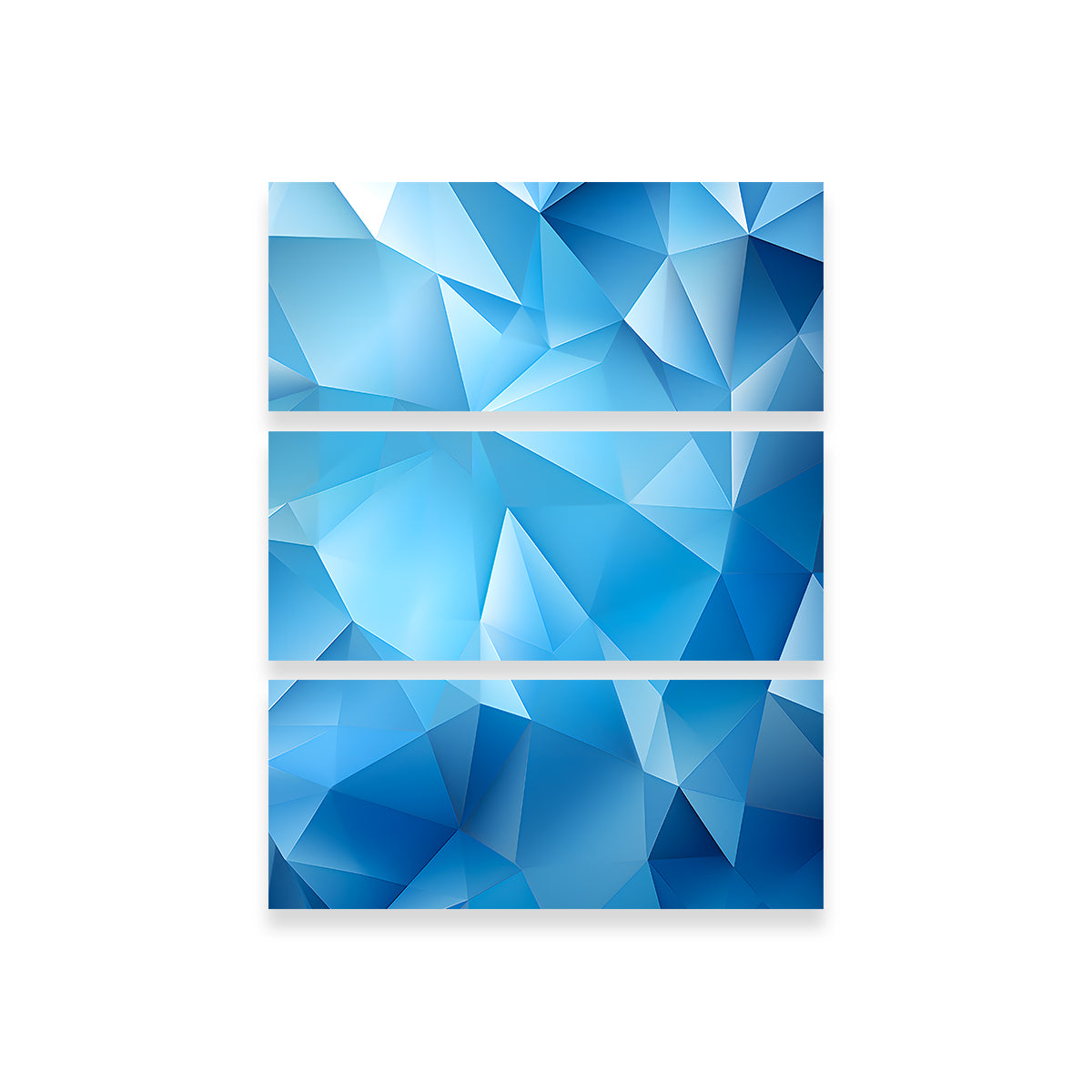 Stunning Abstract Blue Shapes 2 Wall Art for Modern Decor