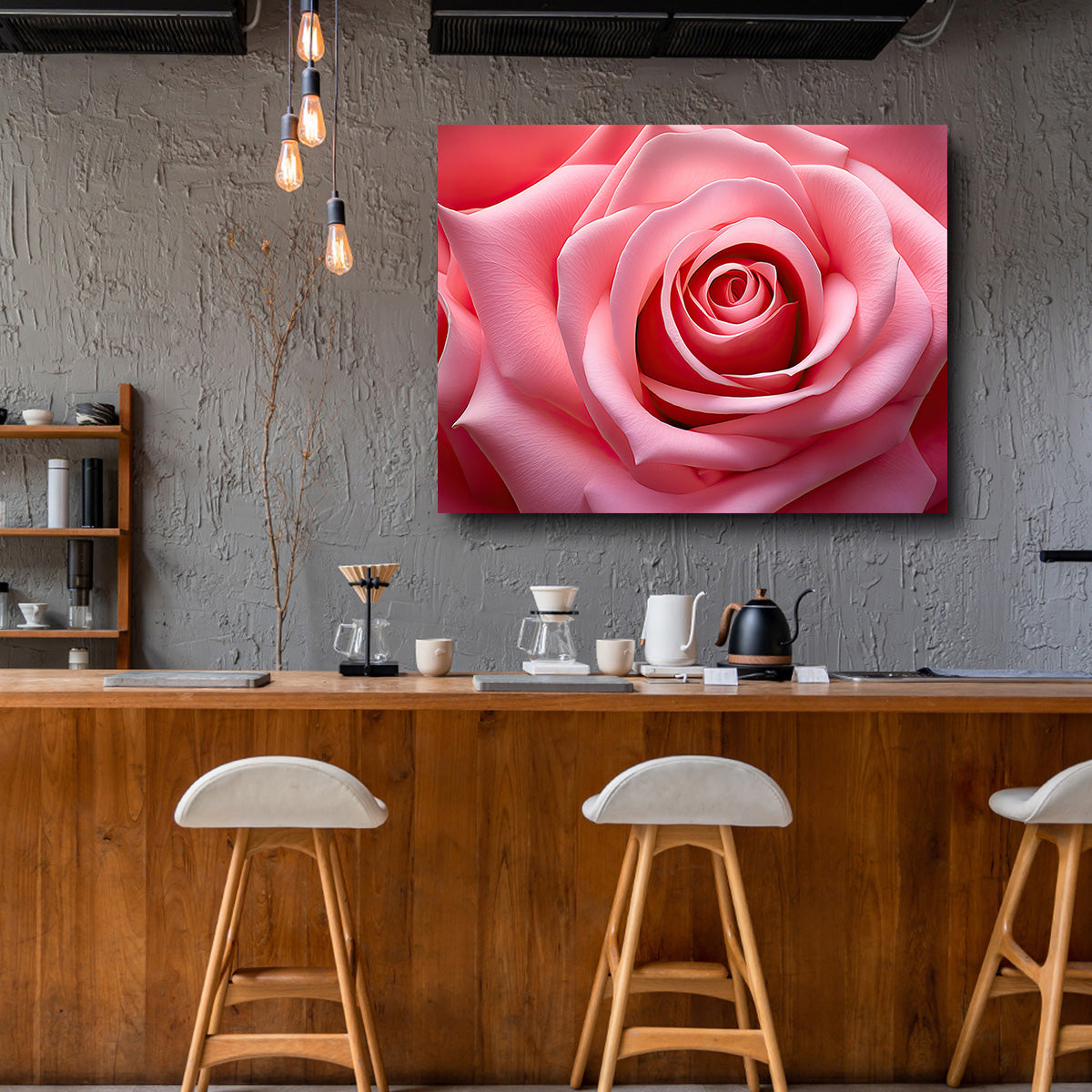 Stunning Light Pink Rose Art Print