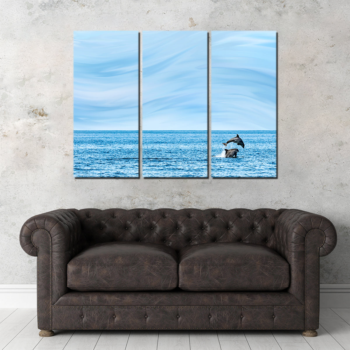 Rollin's Stunning Jumping Dolphins Wall Art by Eileen Rollin