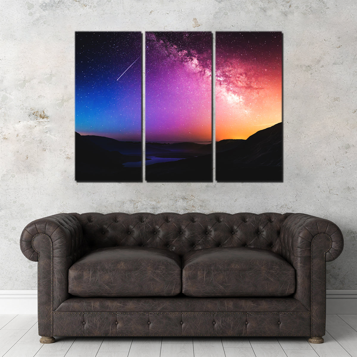 Gorgeous Rainbow Night Wall Art by George Sorin