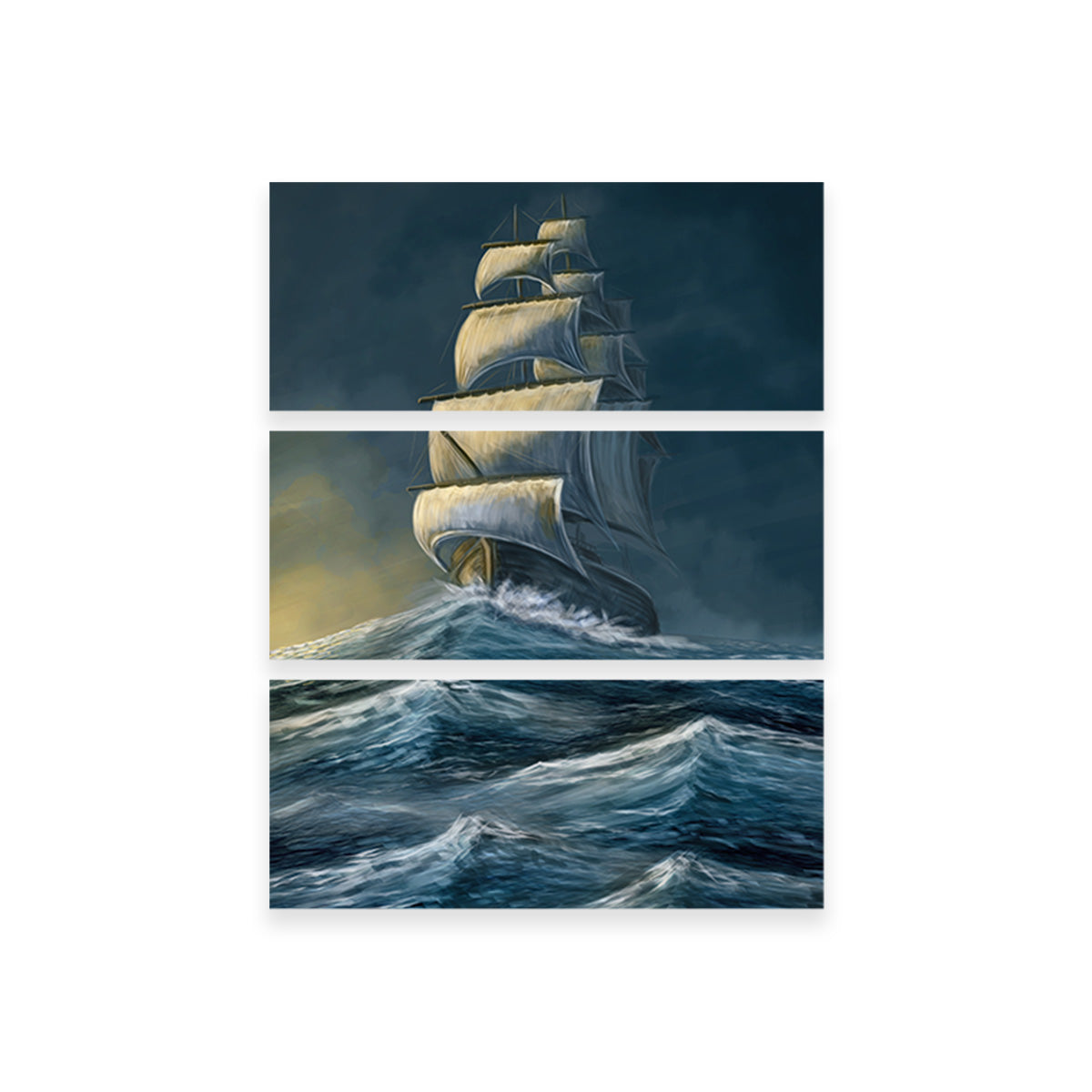 Enchanting Galleon Under the Dark Sky Wall Art for Home Decor