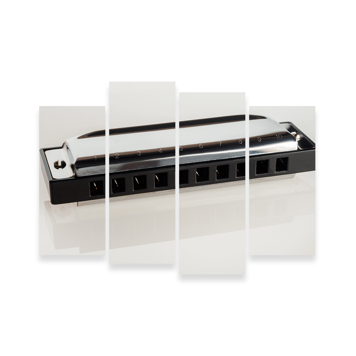 Harmonica Wall Art - Stunning Sustainable Pine Wood Frame Canvas