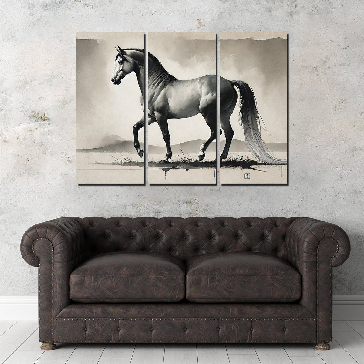 Exquisite Ink Wash Horse Wall Art for Stunning Home Decor