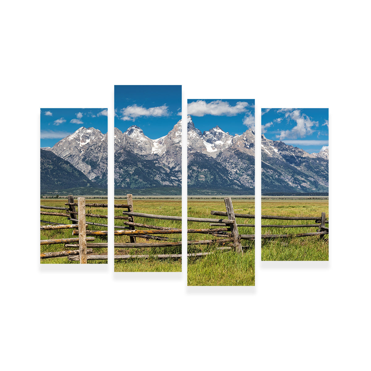 Stunning Grand Tetons and Corral Fence Wall Art for Your Home Decor