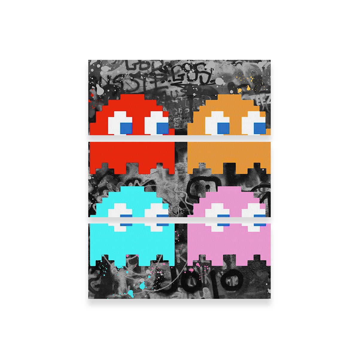 Eye - Catching Pacman Ghosts Wall Art by Stephen Chambers