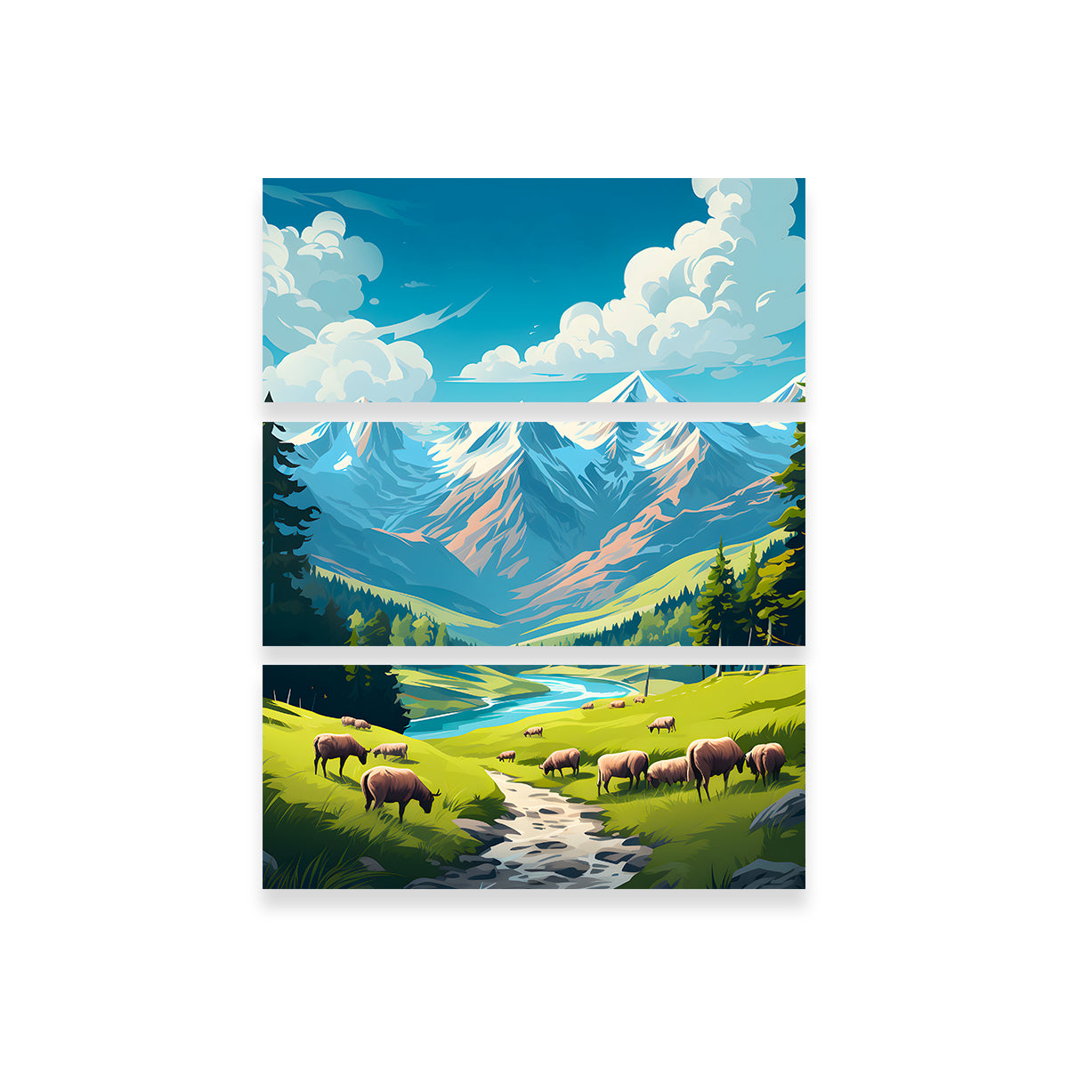 Stunning Queyras Regional Nature Park - France Wall Art by Valth Graphics