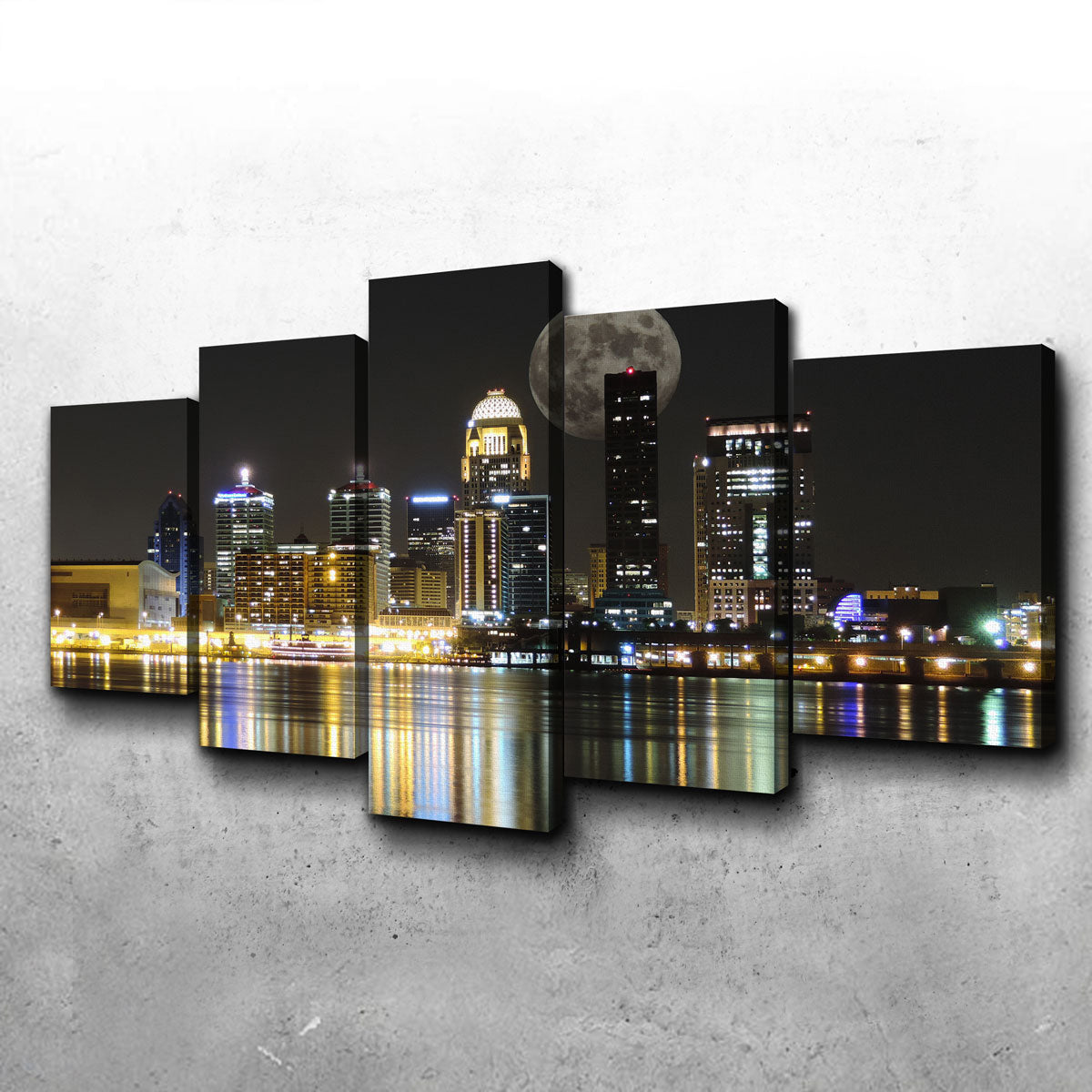 Stunning Louisville Skyline Wall Art with Sustainable Frames
