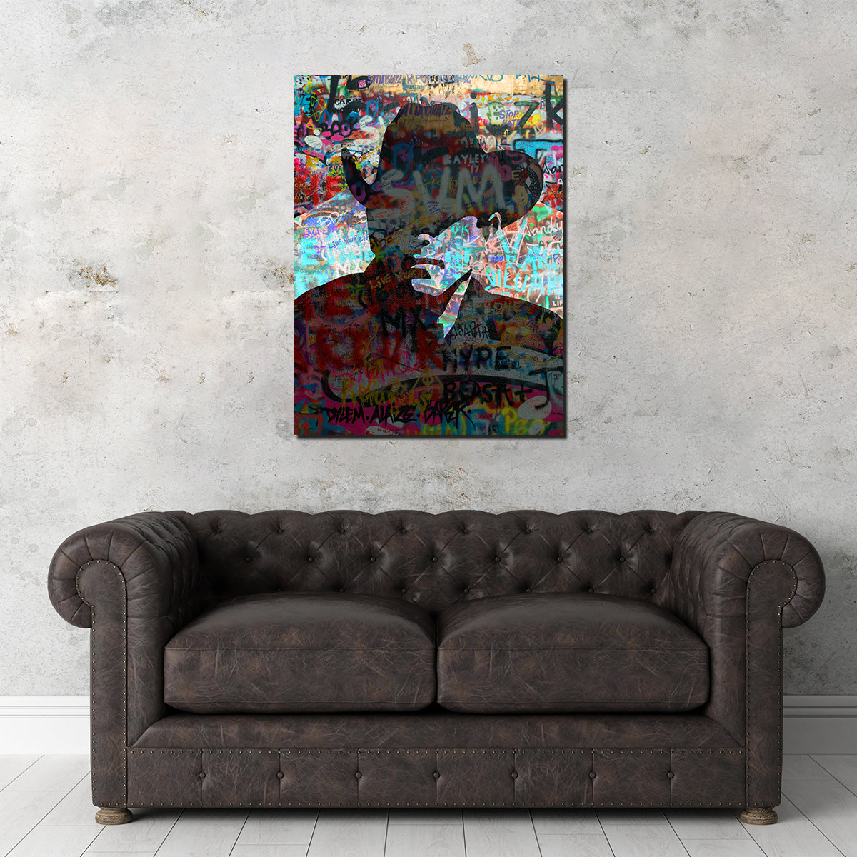 Stunning Graffiti Cowboy Wall Art by Stephen Chambers