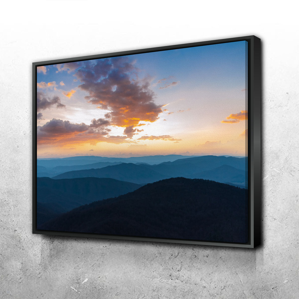 Stunning Blue Ridge Sunset Wall Art by Lucas Moore