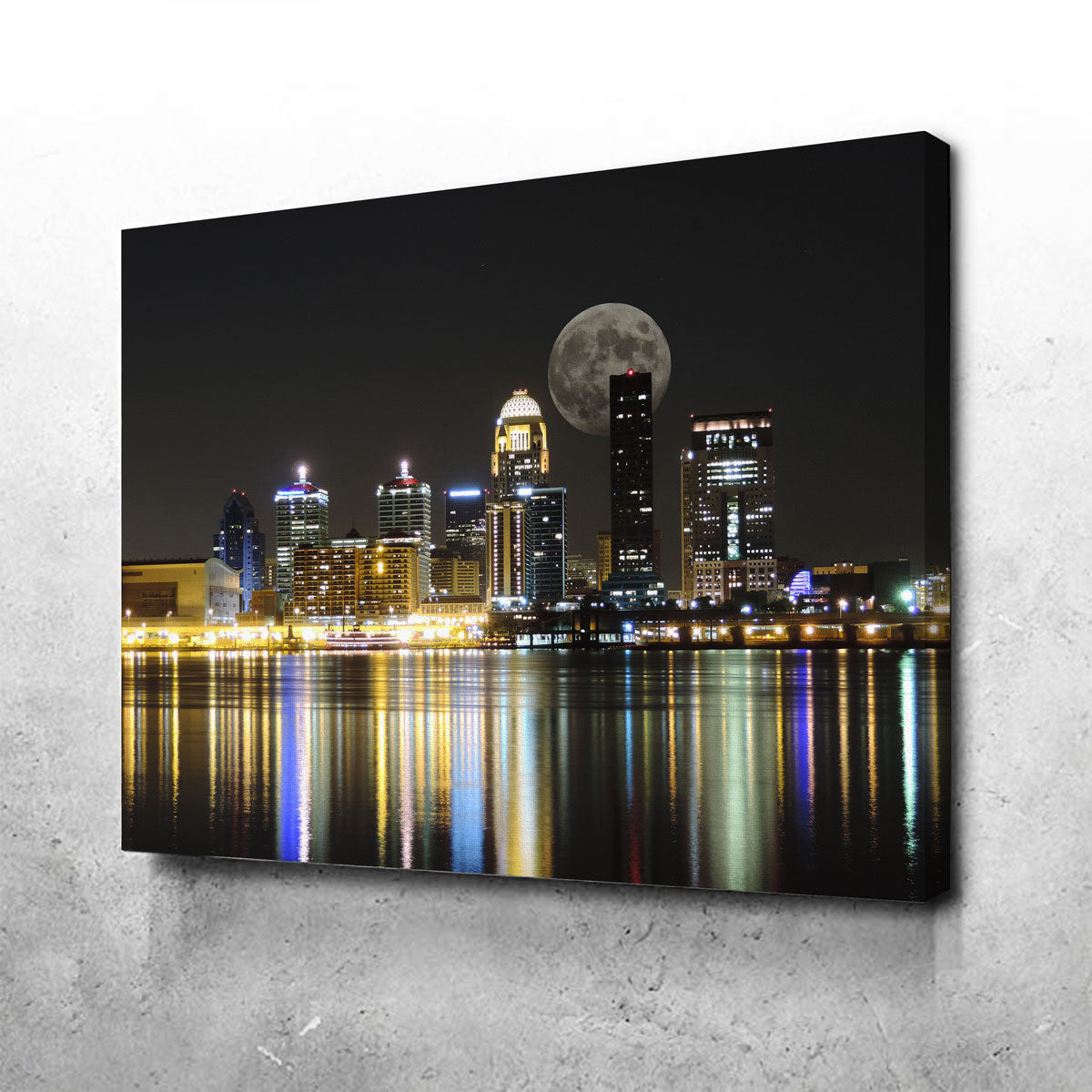 Stunning Louisville Skyline Wall Art with Sustainable Frames