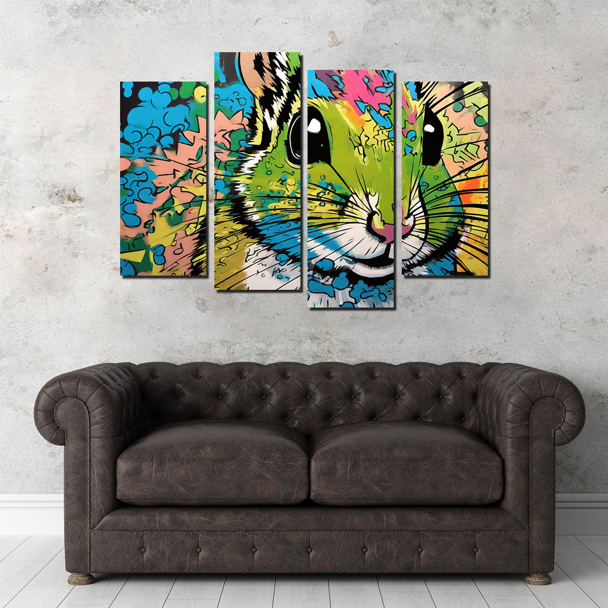 Unique Chipmunk Graffiti Wall Art by Stephen Chambers
