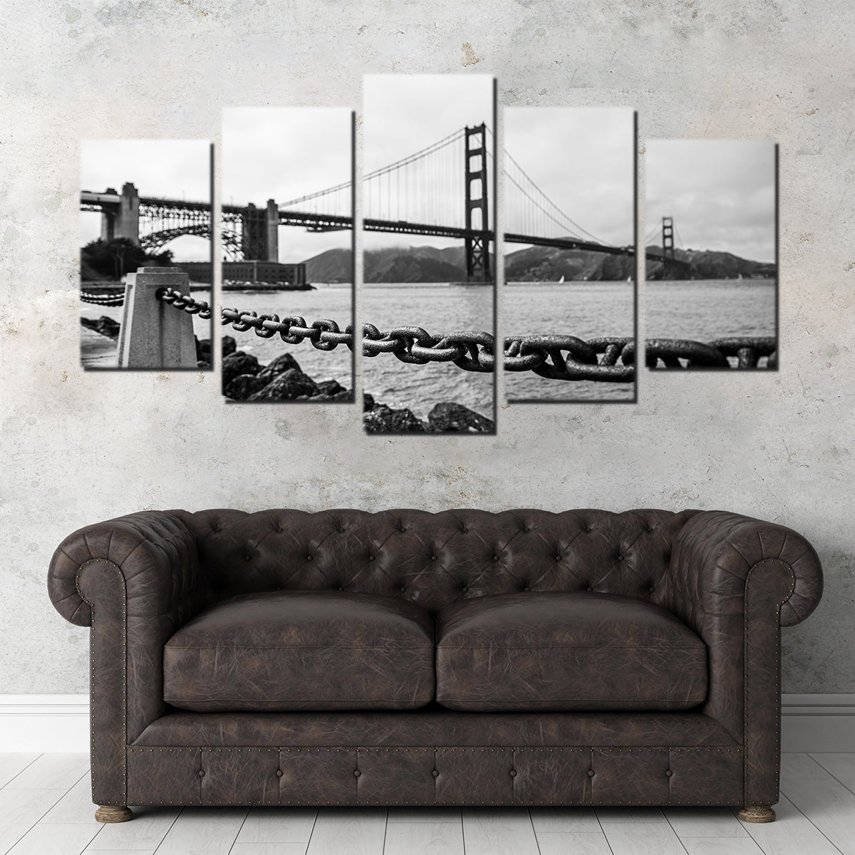 Stunning Golden Gate Chain Wall Art for Home Decor