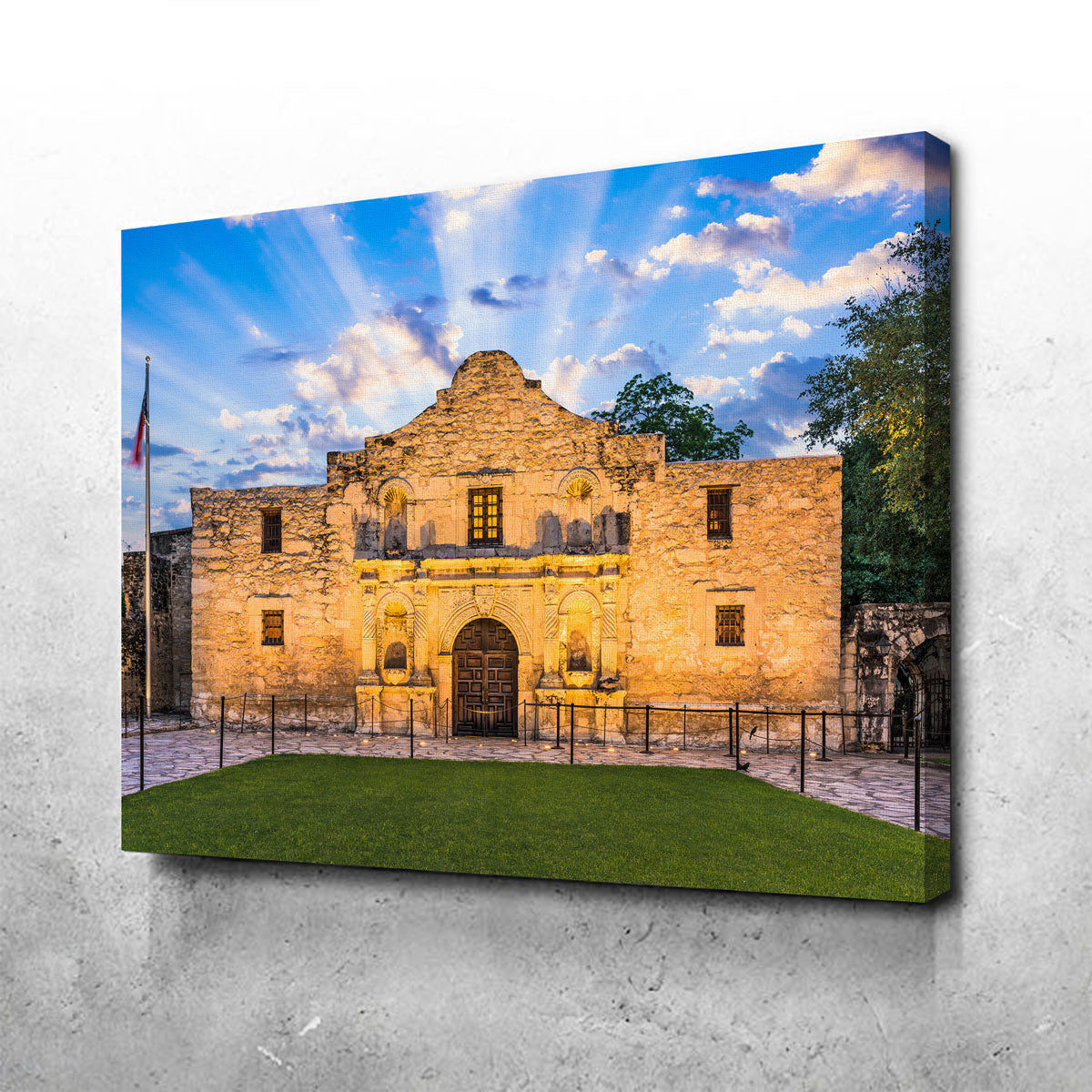 Stunning The Alamo Wall Art - Sustainable Kiln - Dried Pine Frame Canvas