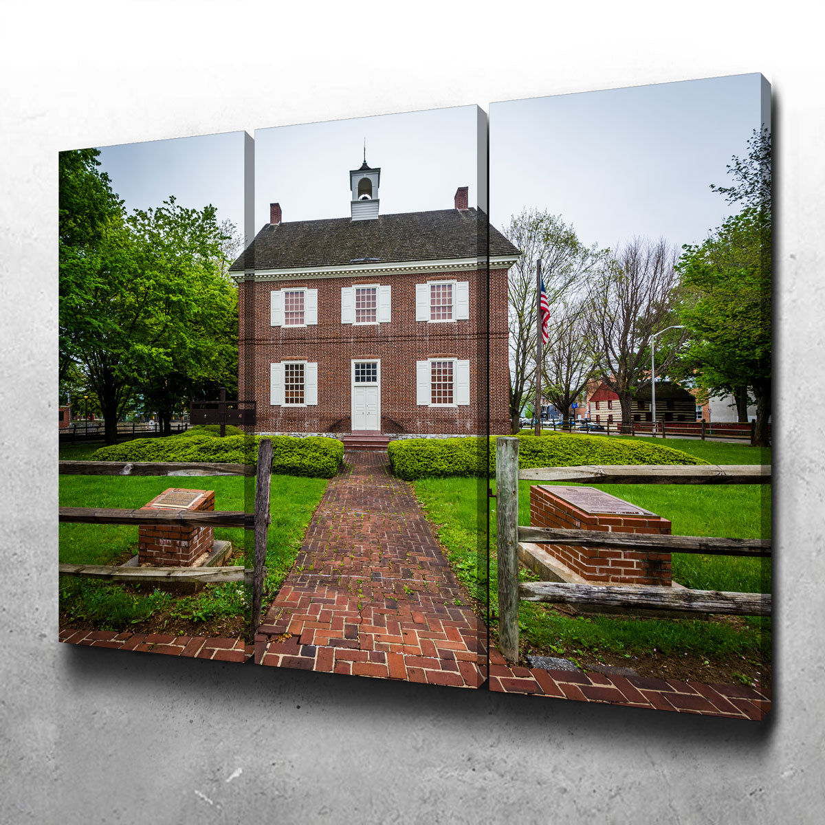 Stunning Colonial Courthouse Wall Art - Museum-Quality Canvas