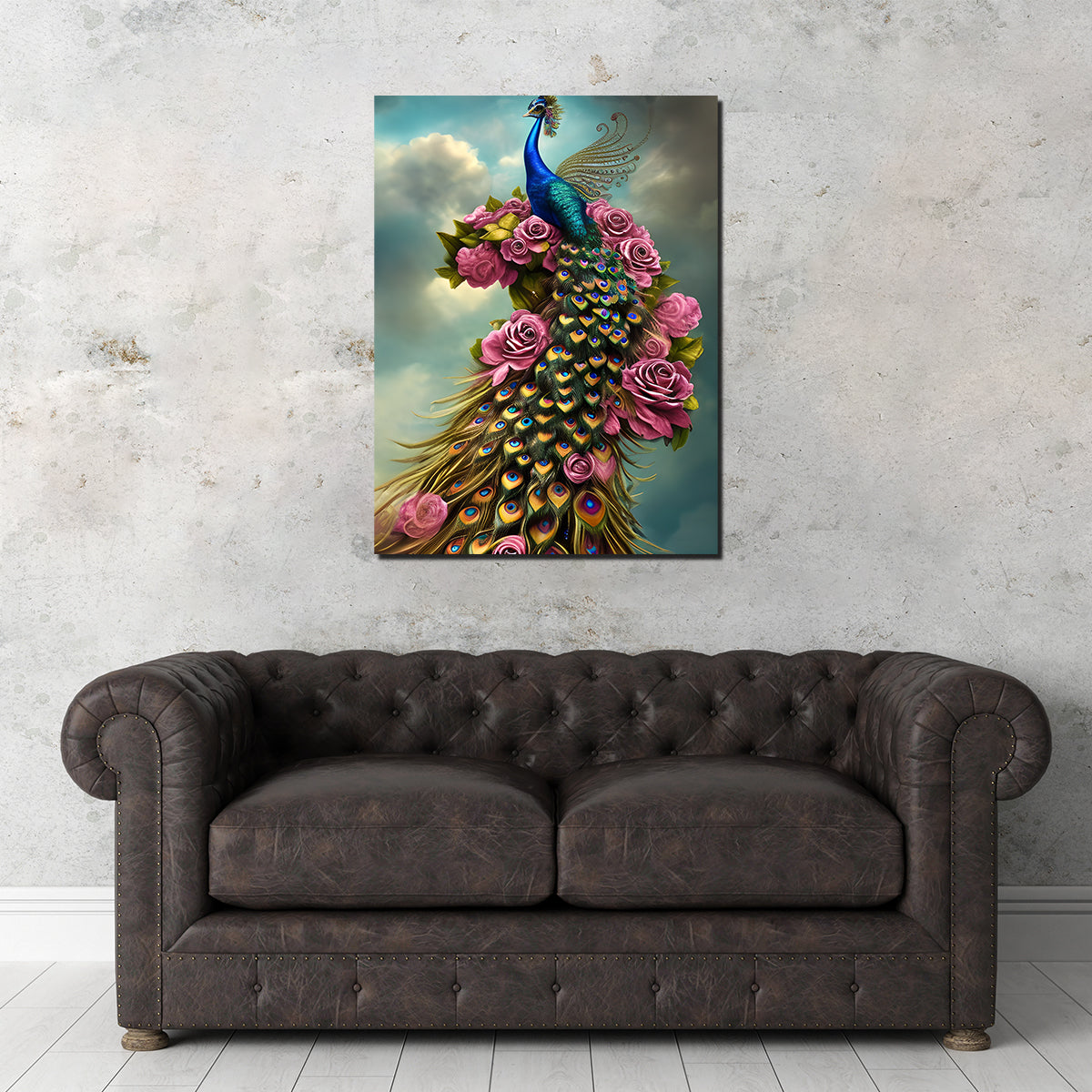 Enchanting Steampunk Fantasy Peacock Wall Art by Dina Rolle