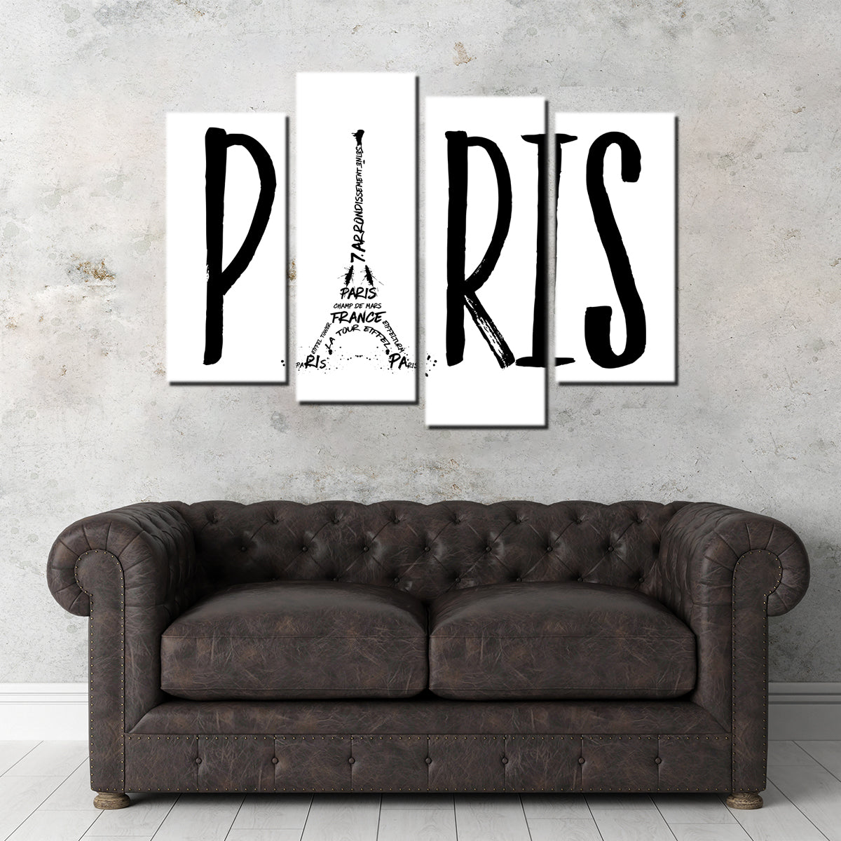 PARIS Typography Wall Art - Stunning Canvas Prints for Home Decor