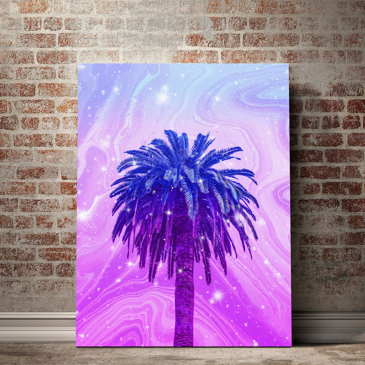 Gorgeous Purple Palm Tree Wall Art for Stunning Home Decor