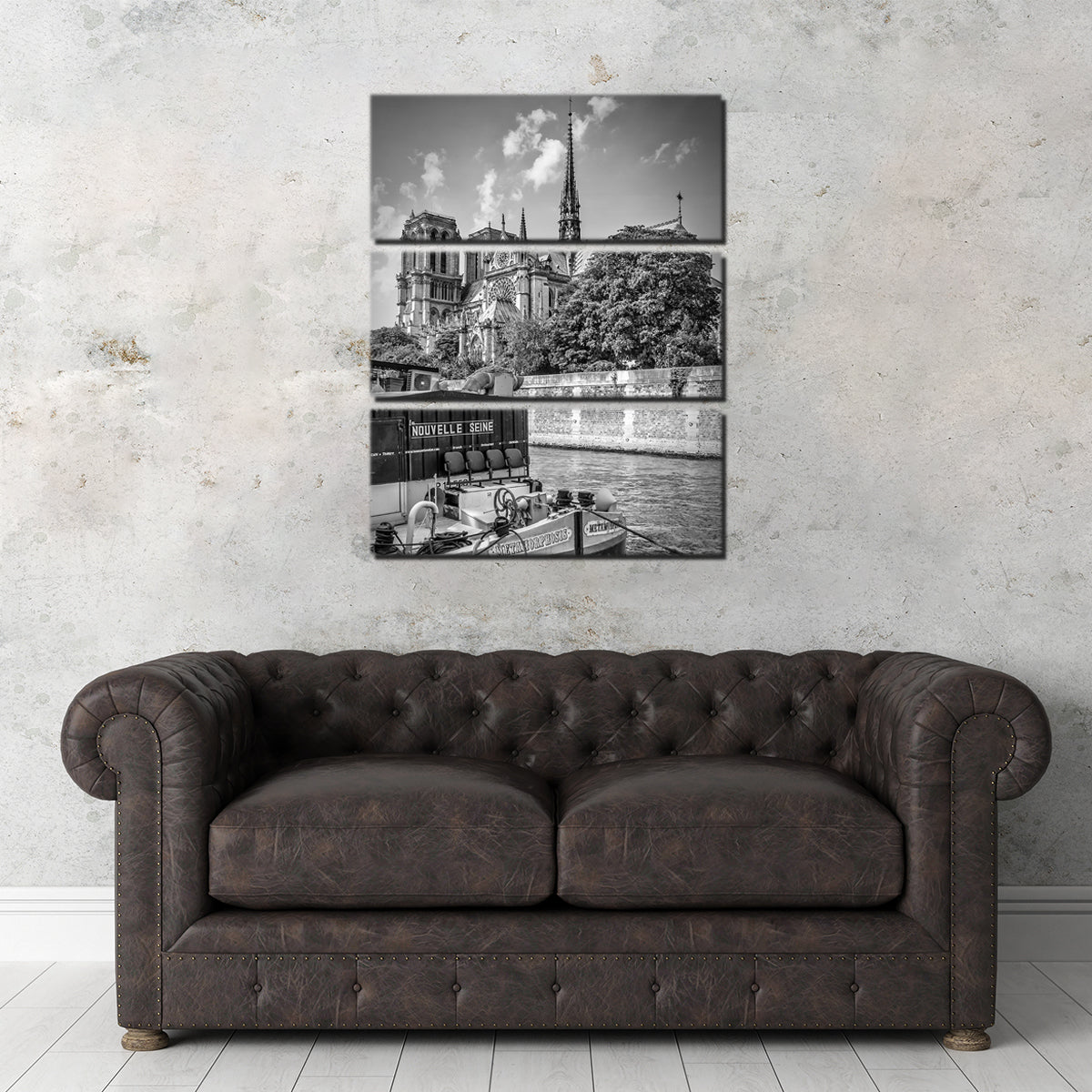 Exquisite Paris Cathedral Notre Dame & Seine Riverside Wall Art by Melanie Viola