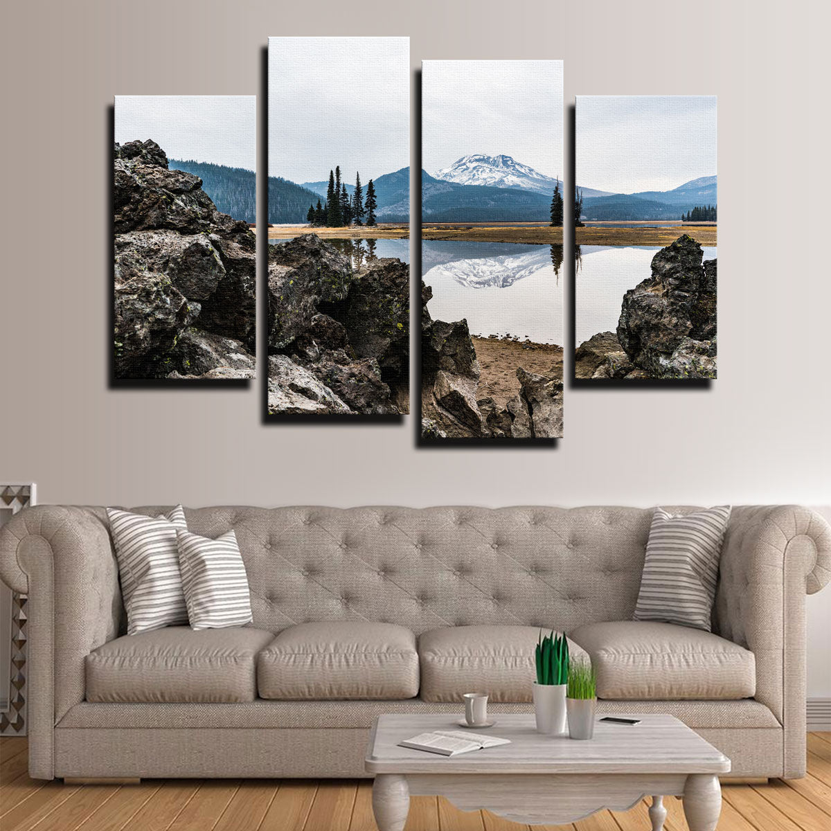 Breathtaking South Sister Mountain - Sparks Lake Wall Art for Your Home Decor