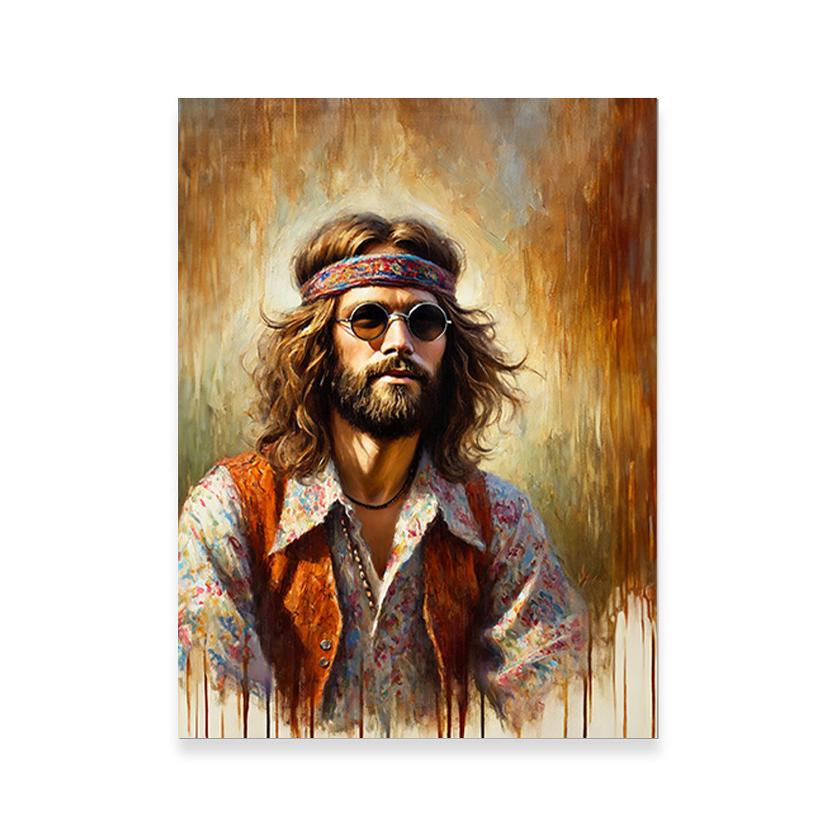 Unique A Hippie Man Wall Art for Stunning Home Decor
