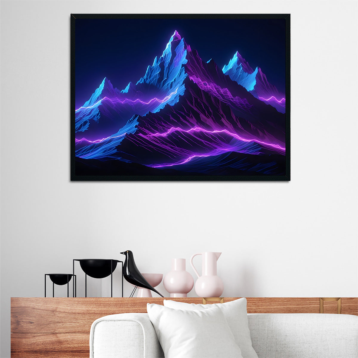 Stunning Futuristic Mountain Range Wall Art for Modern Interiors