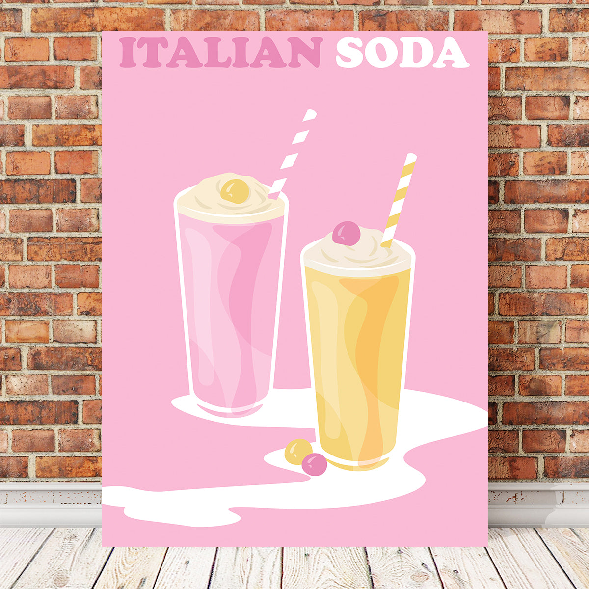 Gorgeous Italian Soda Wall Art by Groovy Vibe Studio