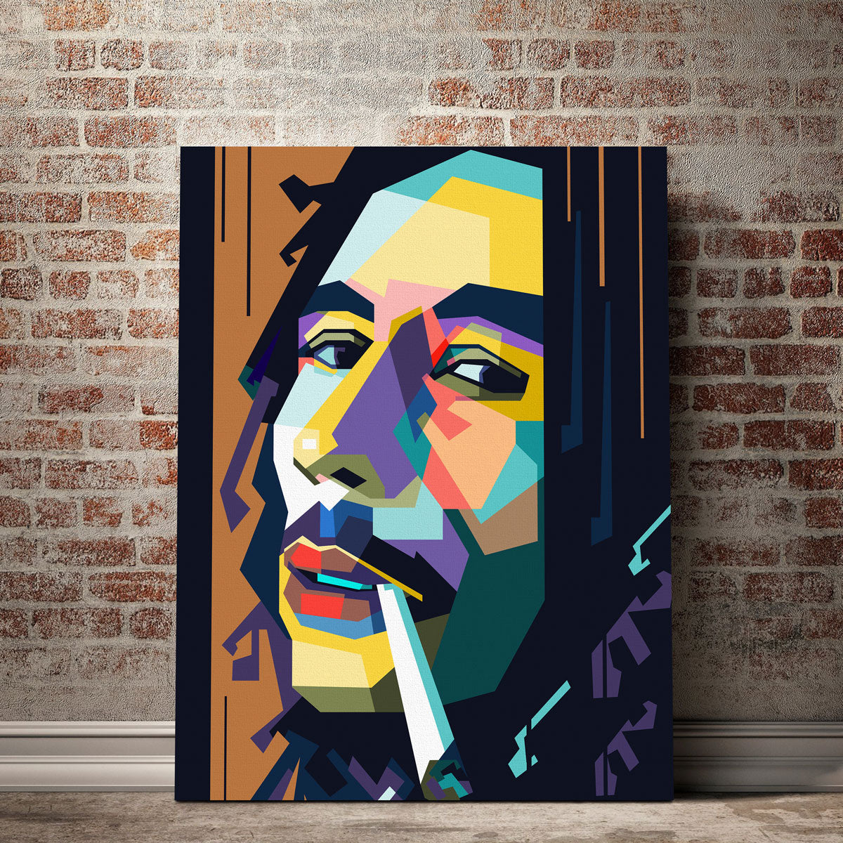 Stunning Abstract Bob Marley Wall Art by Ralph & Laura Design
