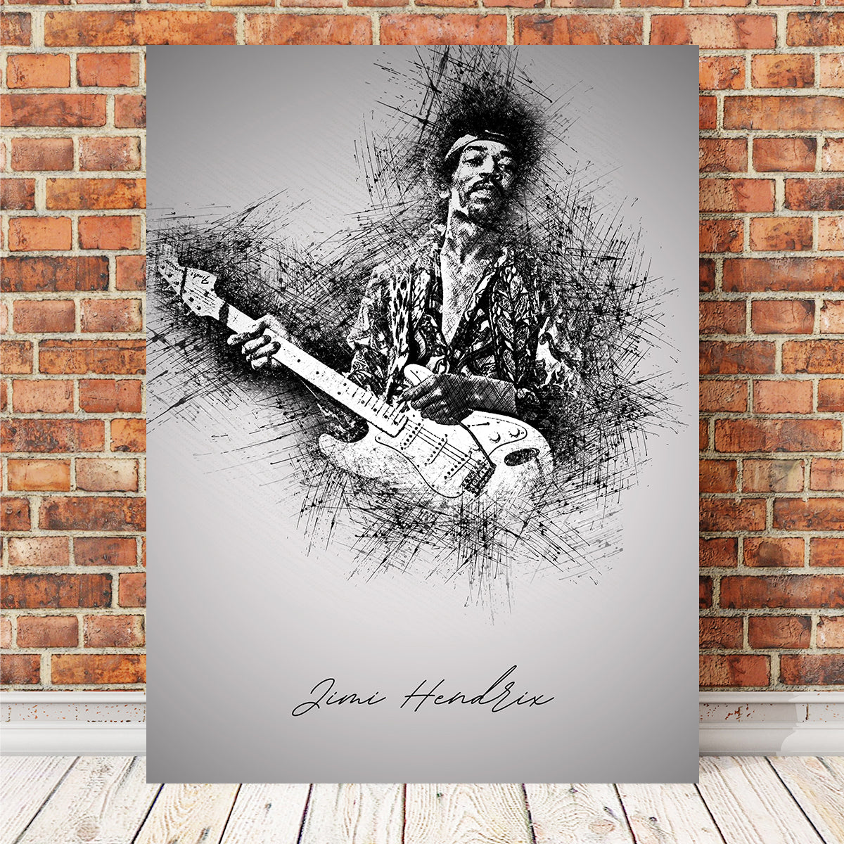 Stunning Jimi Hendrix Guitar Wall Art for Music Lovers