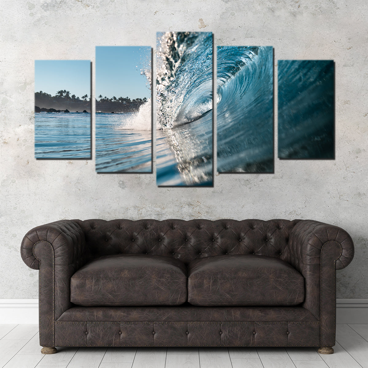 Stunning Blue Wave Wall Art by Lucas Moore