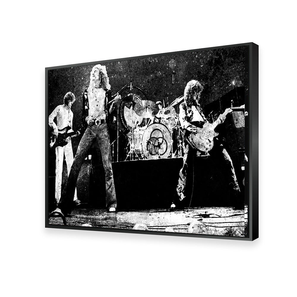 Live Led Zeppelin Stunning Grayscale Wall Art for Your Home