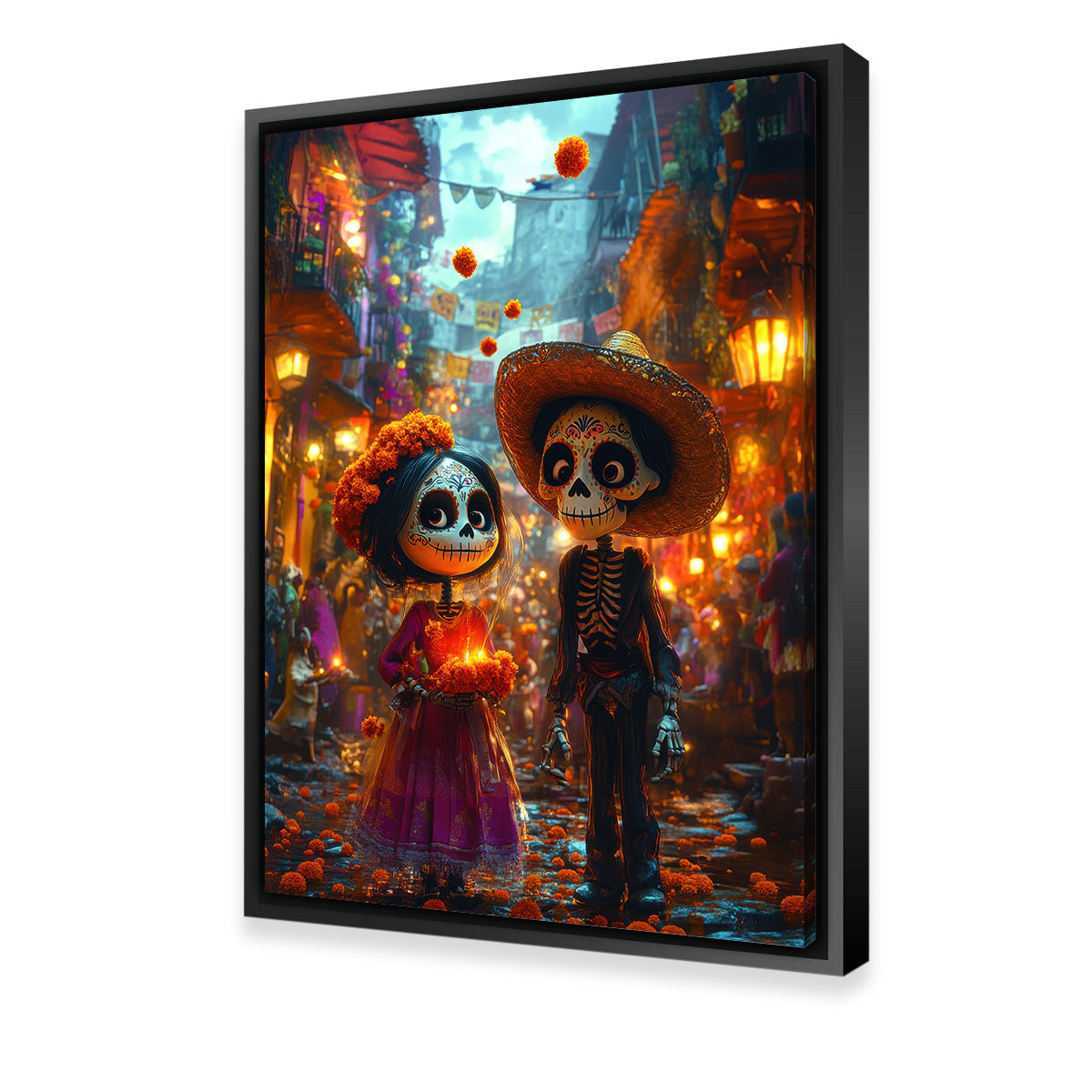 Stunning Day of the Dead Skeleton Figures Wall Art for Home Decor