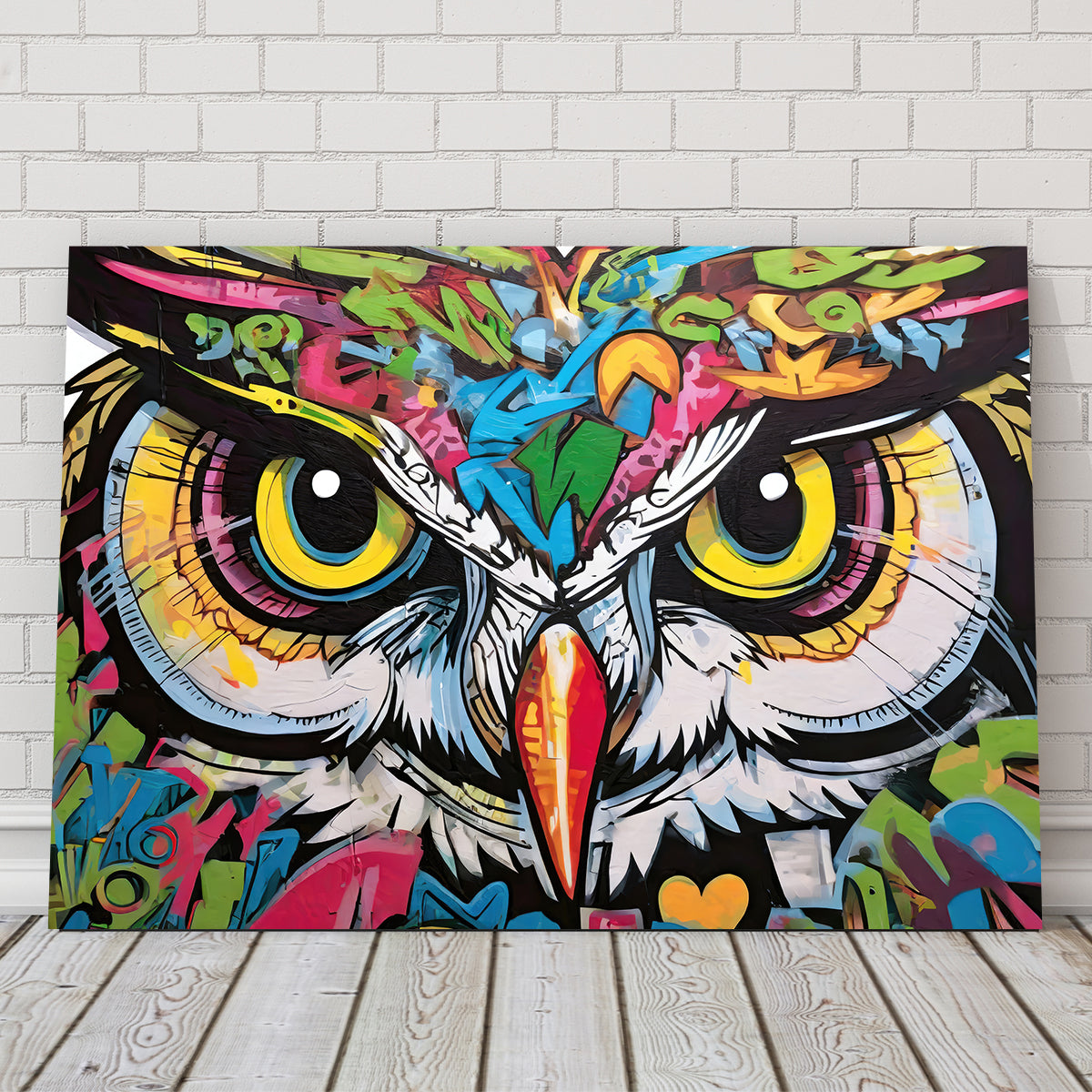 Stunning Owl Graffiti Wall Art by Stephen Chambers