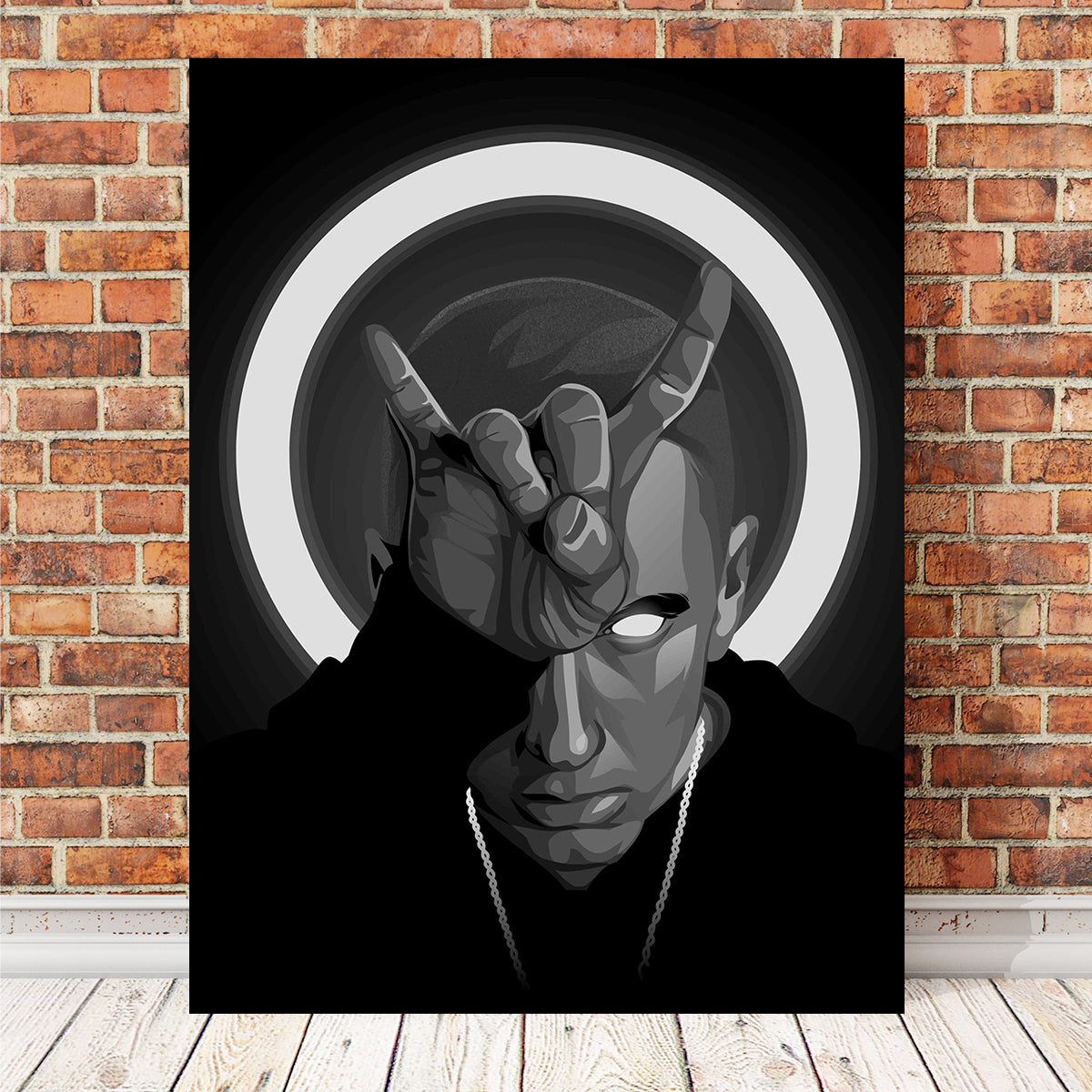 Stunning Grayscale Eminem Wall Art for Your Home Decor
