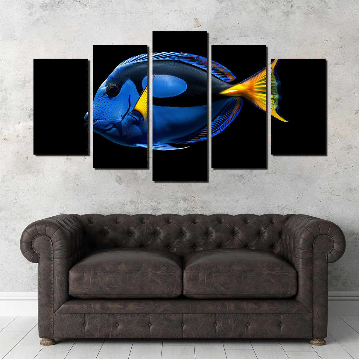 Stunning Regal Blue Tang Fish Wall Art for Home Decor