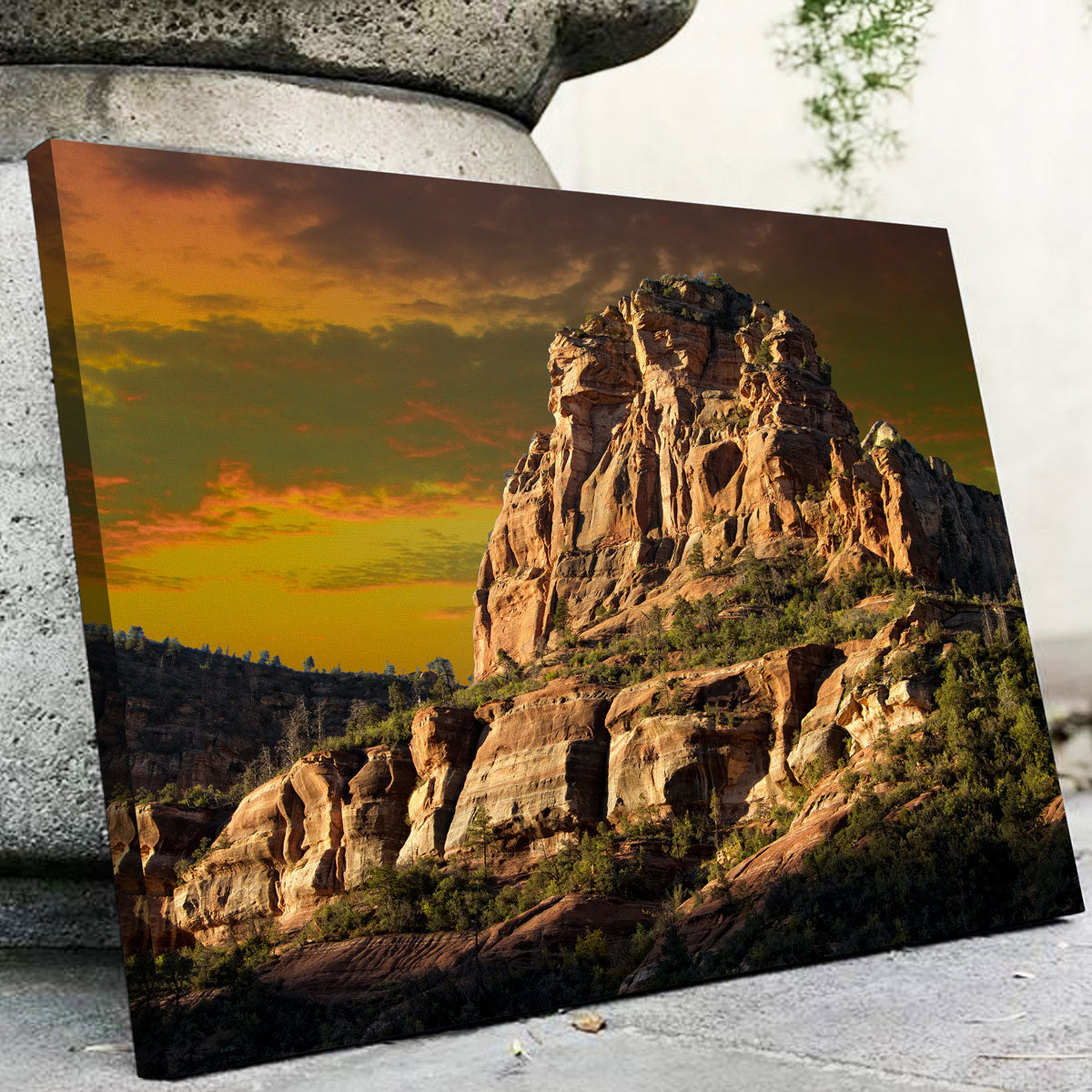 Stunning Red Rock Mountain in Sedona Wall Art for Your Home Decor
