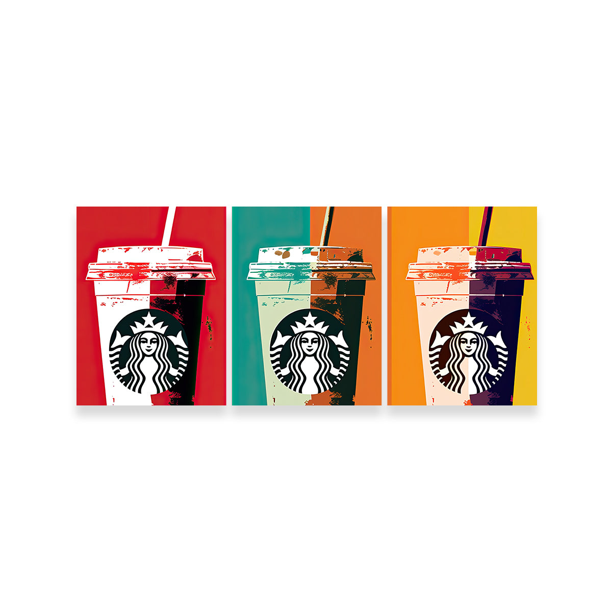 Stunning Starbucks Warhol Inspired Wall Art by Ralph & Laura Design