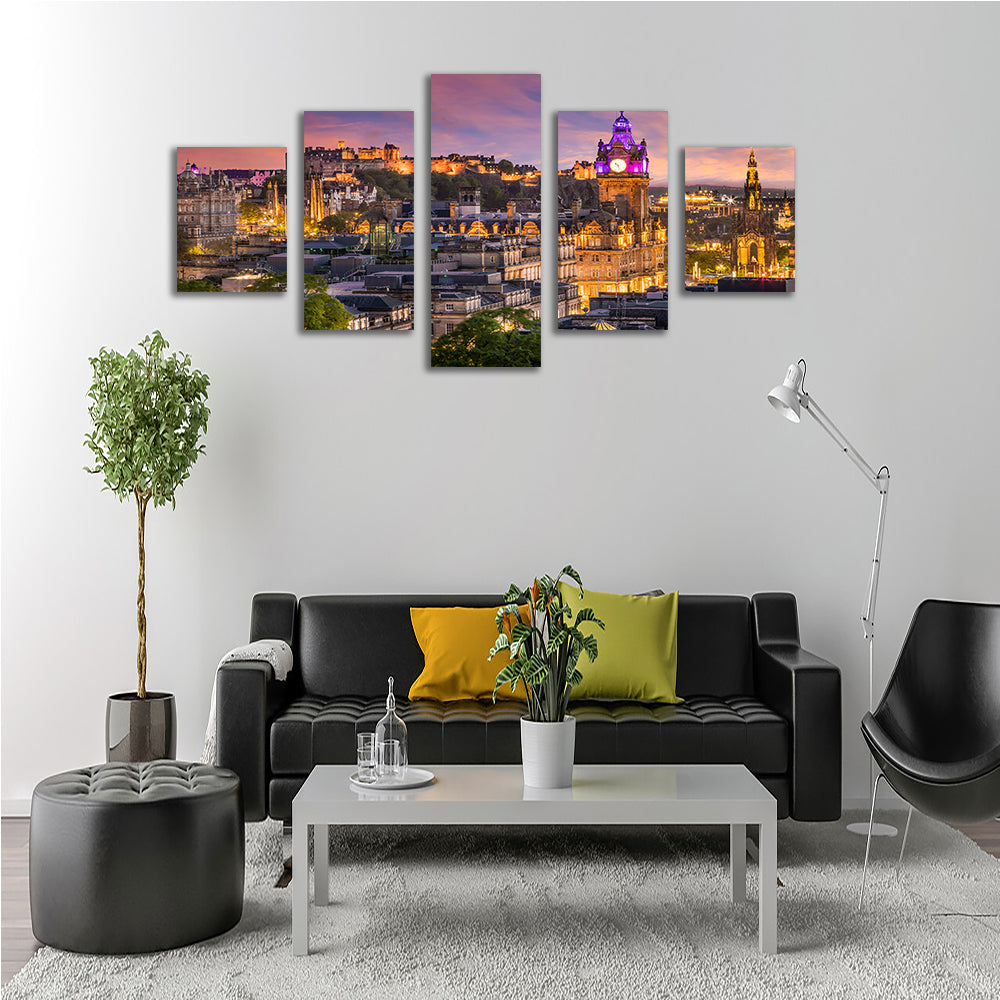 Stunning Edinburgh Sunset Wall Art by Melanie Viola