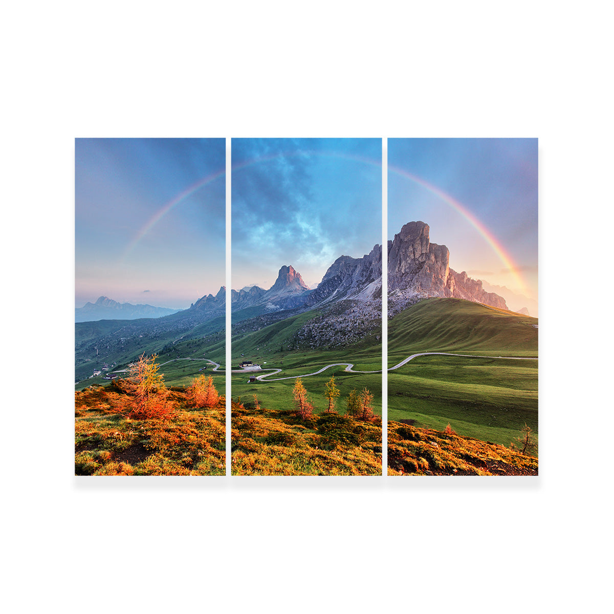 Stunning Rainbow In The Alps Wall Art for Home Decor