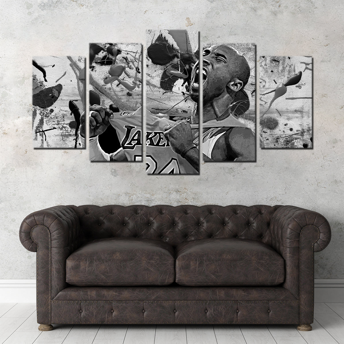 Stunning The Black Mamba Grayscale Wall Art for Modern Interiors