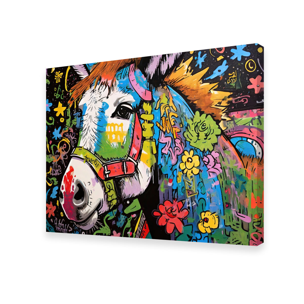 Unique Donkey Graffiti Wall Art by Stephen Chambers