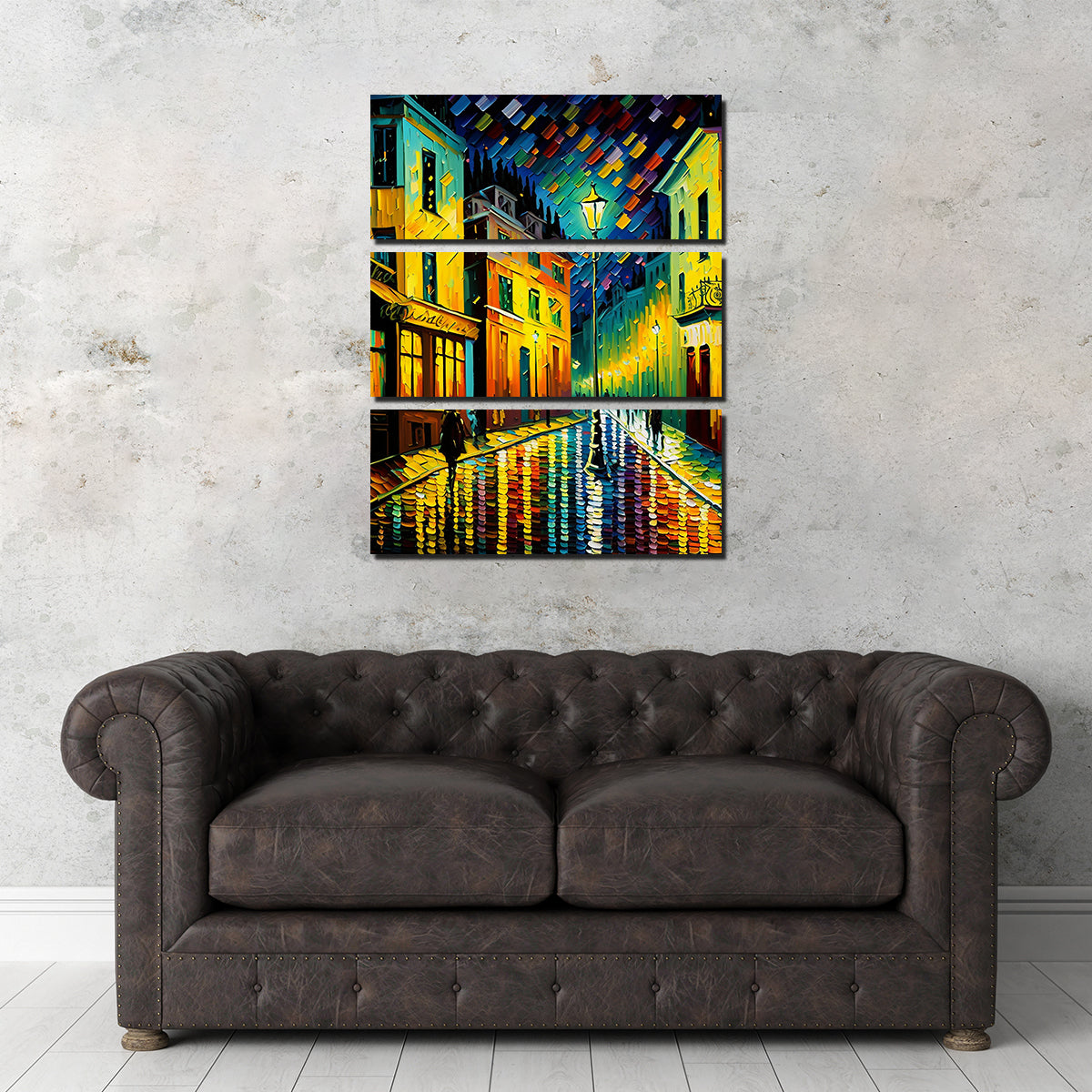 Vibrant Rainbow Row Wall Art by Jennifer Hotai