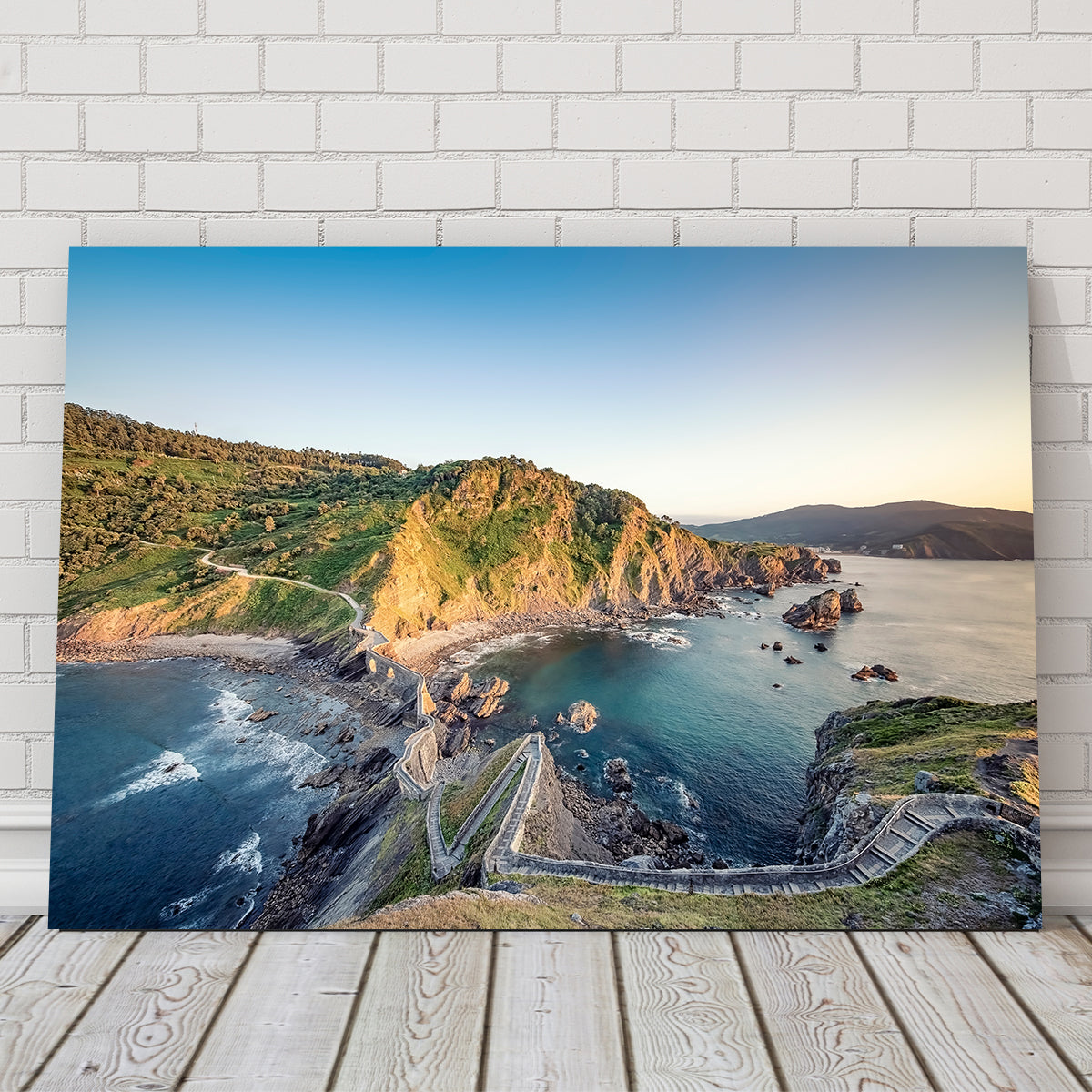 Gaztelugatxe Wall Art by Manjik Pictures - Museum Quality Canvas Print