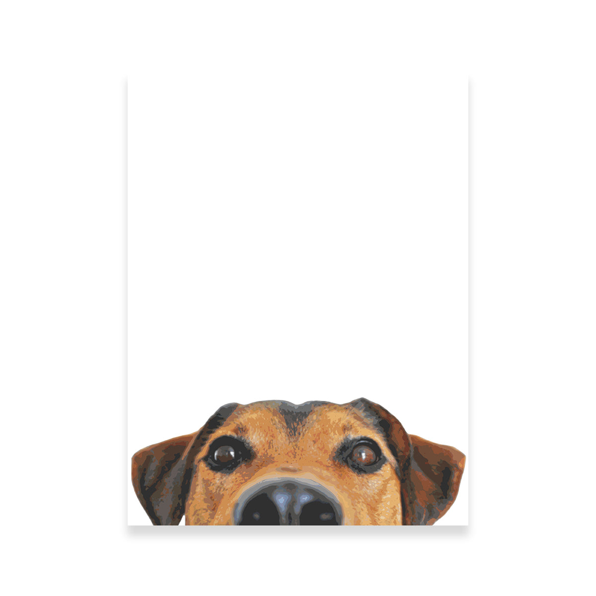 Adorable Funny Dog Face Wall Art by Lawisi