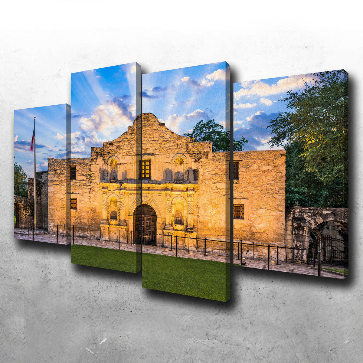 Stunning The Alamo Wall Art - Sustainable Kiln - Dried Pine Frame Canvas
