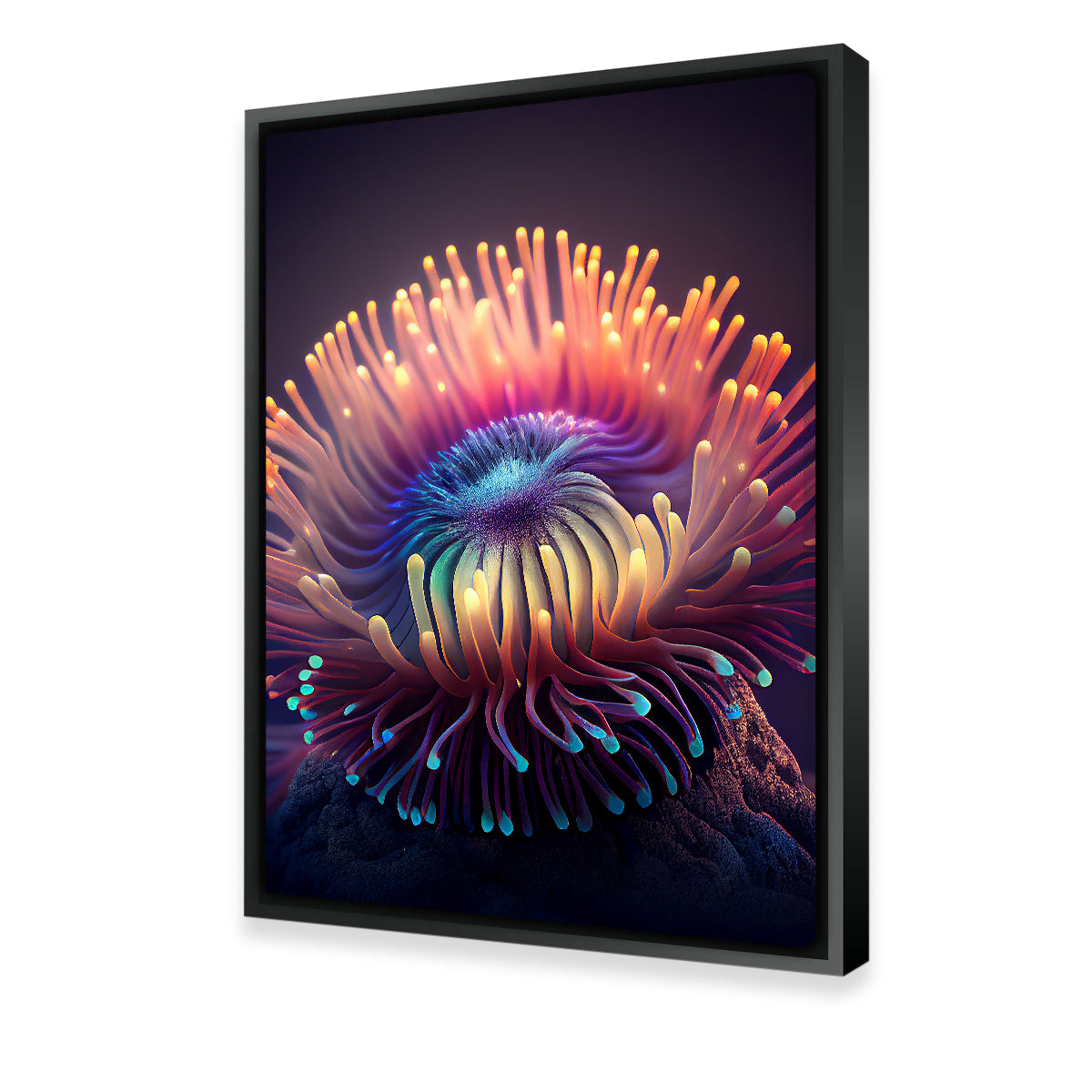 Stunning Glowing Sea Anemone Wall Art for Home Decor