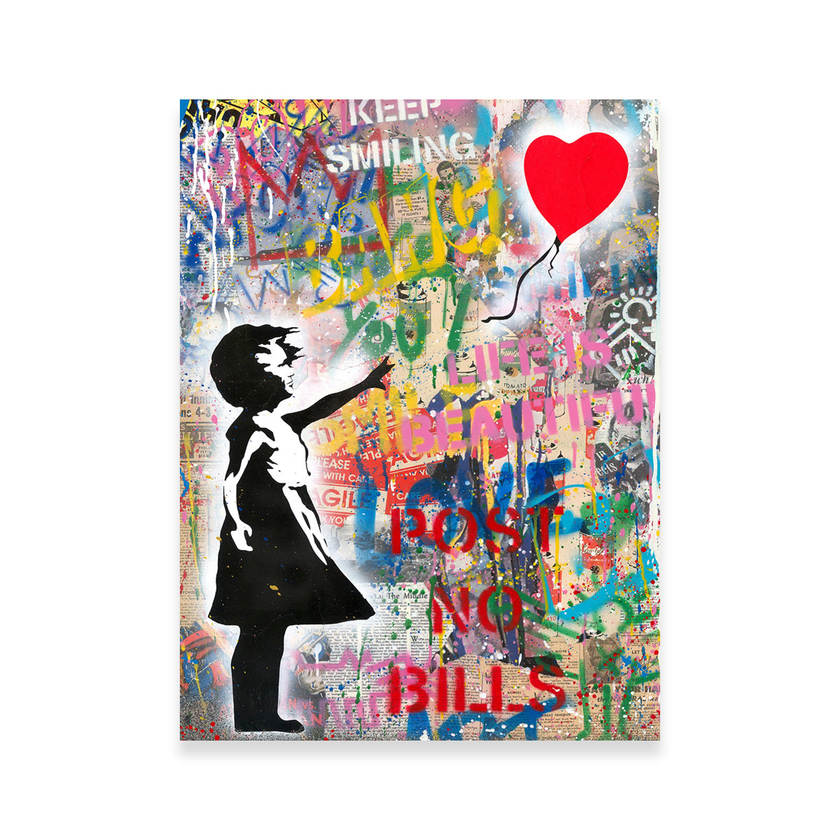 Stunning Girl With A Balloon Wall Art by Ralph & Laura Design